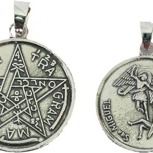 Medalla San Miguel con tetragramaton (acero)