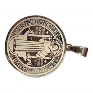 Medalla San Benito acero grabado