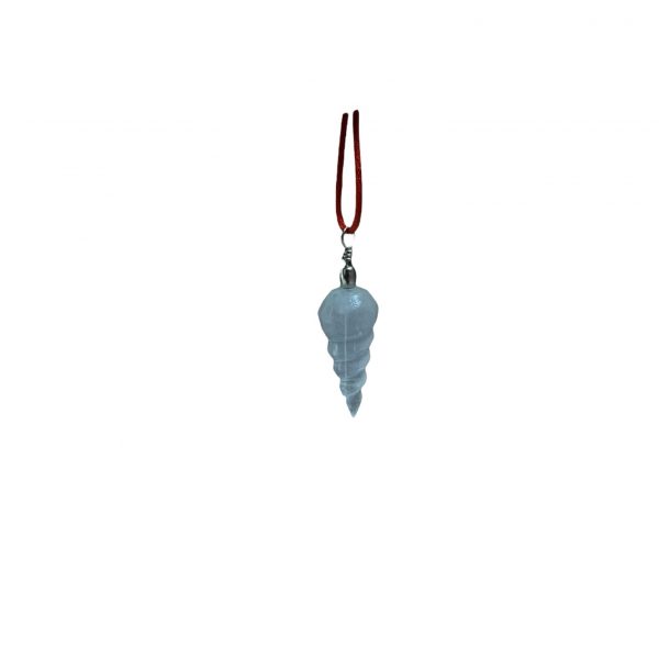 Colgante de selenita en forma de espiral