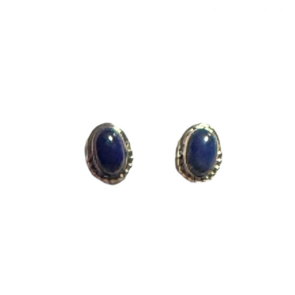 Pendientes lapislázuli en plata de ley 16x18mm