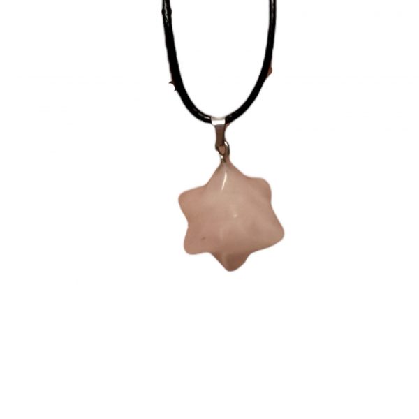 Merkaba de cuarzo rosa