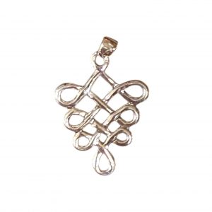 Nudo sinfin plata de ley 25x20mm